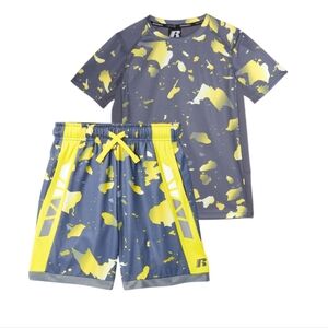 Russell Boys Printed T-Shirt and  Printed Shorts Set